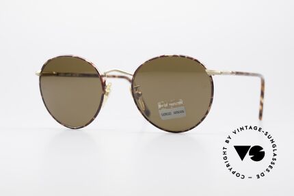 Giorgio Armani 639 No Retro Panto Sonnenbrille, vintage Designer-Sonnenbrille von Giorgio Armani, Passend für Herren und Damen