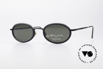 Giorgio Armani 258 Ovale Vintage Sonnenbrille, vintage Designer-Sonnenbrille von Giorgio Armani, Passend für Herren und Damen