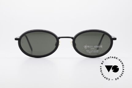 Giorgio Armani 258 Ovale Vintage Sonnenbrille, klassische, OVALE Fassung mit Federscharnieren, Passend für Herren und Damen