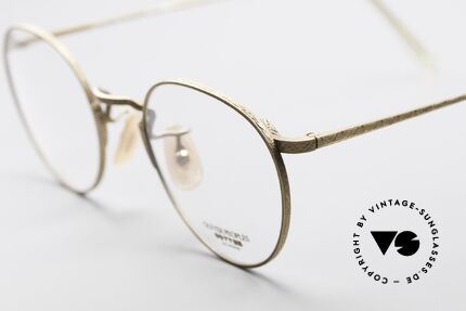 Oliver Peoples OP10 Vintage Brille Panto Rund, TOP-Qualität der SMALL Fassung; aufwändige Gravuren, Passend für Herren und Damen