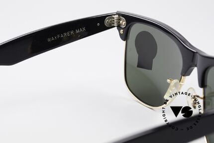 Ray Ban Wayfarer Max II Alte B&L USA XL Sonnenbrille, original Name: Wayfarer Max, W1272, G15, 54x18, Passend für Herren