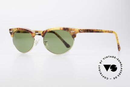 Ray Ban Clubmaster Oval 80er Bausch & Lomb Brille, Bausch&Lomb RB3 Qualitätsgläser; 100% UV Schutz, Passend für Herren und Damen