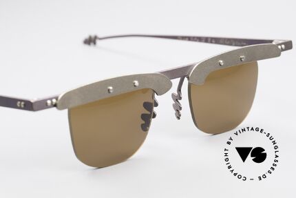 Theo Belgium Fritz 2 E4 Avantgarde Sonnenbrille, ungetragenes Theo-Einzelstück für die, die sich trauen!, Passend für Herren und Damen
