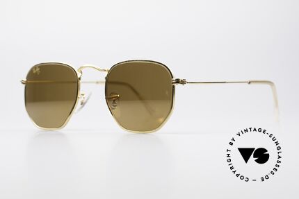 Ray Ban Classic Style III Diamond Hard Gold Verspiegelt, vergoldete Luxus-Ausführung: Diamond Hard Gläser!, Passend für Herren und Damen