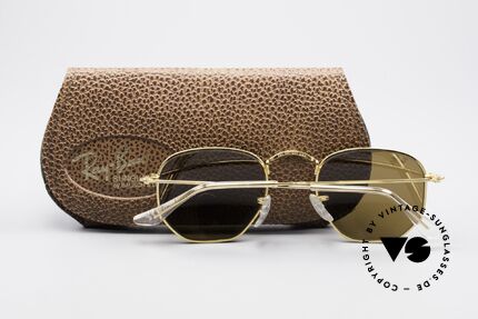Ray Ban Classic Style III Diamond Hard Gold Verspiegelt, ungetragen; wie alle unsere alten 80er USA Ray Bans, Passend für Herren und Damen