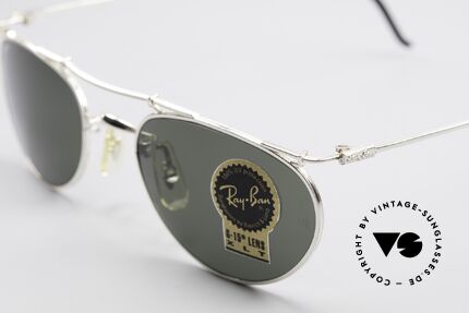 Ray Ban Deco Metals Oval Alte B&L USA Sonnenbrille, legendäre B&L G15 Mineralgläser; 100% UV Prot., Passend für Herren und Damen