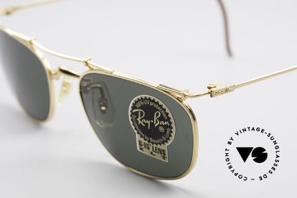 Ray Ban Deco Metals Carre Rare B&L USA Sonnenbrille, legendäre B&L G15 Mineralgläser; 100% UV Prot., Passend für Herren und Damen