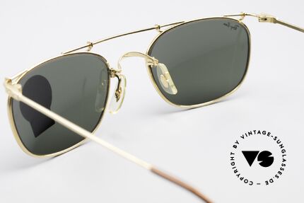 Ray Ban Deco Metals Carre Rare B&L USA Sonnenbrille, ungetragen; wie alle unsere vintage 90er RayBans, Passend für Herren und Damen