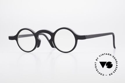Theo Belgium Fax Vintage Designer Brille Rund, runde vintage THEO Belgium Brille aus den 1990ern, Passend für Herren und Damen