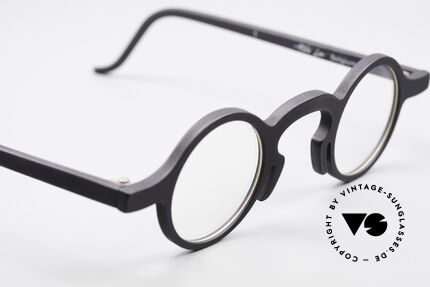 Theo Belgium Fax Vintage Designer Brille Rund, ungetragenes Theo-Exemplar für die, die sich trauen, Passend für Herren und Damen