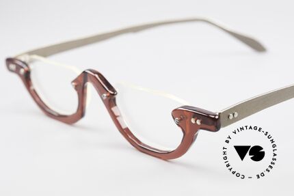 Theo Belgium Eye-Witness AE27 Crazy Vintage Lesebrille, Eye-Witness kam 1995 als "unvollendet" & asymmetrisch, Passend für Herren und Damen