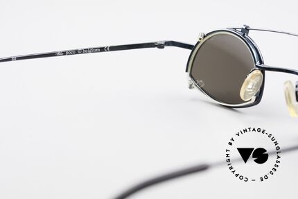 Theo Belgium Poco Kleine Brille mit Sonnenclip, die Fassung kann natürlich beliebig verglast werden, Passend für Herren und Damen
