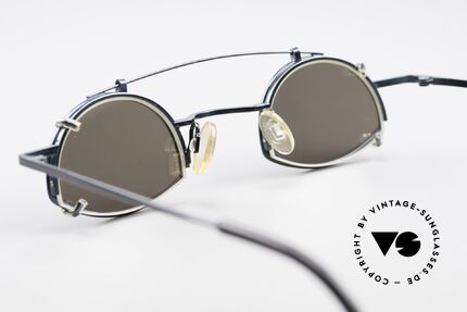 Theo Belgium Poco Kleine Brille mit Sonnenclip, Größe: small, Passend für Herren und Damen