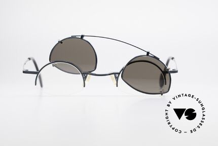 Theo Belgium Poco Kleine Brille mit Sonnenclip, Größe: small, Passend für Herren und Damen