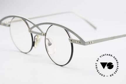 Theo Belgium Centder 7 Avantgarde Vintage Brille, sehr leichter Metall-Rahmen in Top-Qualität (Titanium), Passend für Herren und Damen