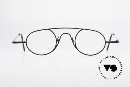 Theo Belgium Wafafa Randlose Vollrand Brille, originelles Modell: "vollrand" & "randlos" zugleich, Passend für Herren und Damen