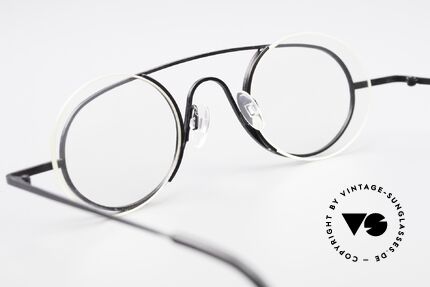 Theo Belgium Wafafa Randlose Vollrand Brille, Demogläser konnen natürlich beliebig ersetzt werden, Passend für Herren und Damen