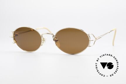 Jean Paul Gaultier 55-6104 Ovale Vintage Sonnenbrille, ovale 1990er Jean Paul Gaultier Designer-Sonnenbrille, Passend für Herren und Damen