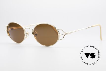 Jean Paul Gaultier 55-6104 Ovale Vintage Sonnenbrille, absolute Top-Qualität (made in Japan), 100% UV Schutz, Passend für Herren und Damen