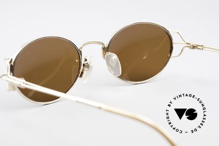 Jean Paul Gaultier 55-6104 Ovale Vintage Sonnenbrille, KEINE Retrosonnenbrille, ein altes ORIGINAL von 1996, Passend für Herren und Damen