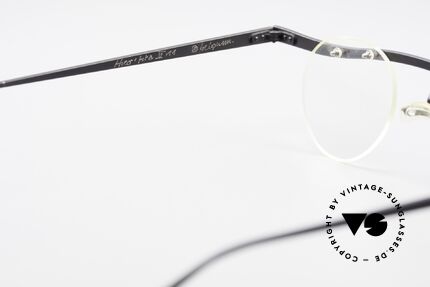 Theo Belgium Tita II 11 Titanium Vintage Brille 90er, die runden Demo-Gläser können beliebig ersetzt werden, Passend für Herren und Damen