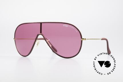 Bausch & Lomb Wings Pinke Leder Sonnenbrille, Bausch & Lomb vintage Sonnenbrille von 1990/91, Passend für Herren und Damen