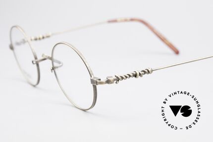 Matsuda 2869 90er Vintage Brille Rund, komplette Front ist mit aufwändigen Gravuren verziert, Passend für Herren und Damen
