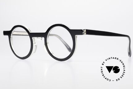 Theo Belgium Phily Runde Designer Brillenfassung, tolles rundes Design in genialer Farb- u. Materialkombi, Passend für Herren und Damen
