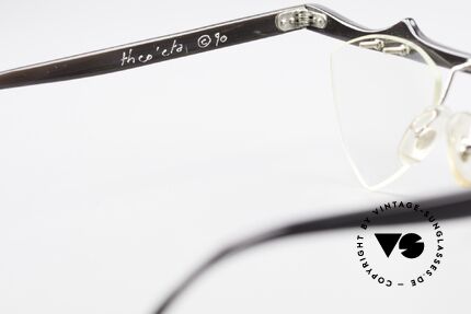 Theo Belgium Eta 90er Herzbrille Büffelhorn XL, die zauberhaften Demos können natürlich ersetzt werden, Passend für Damen