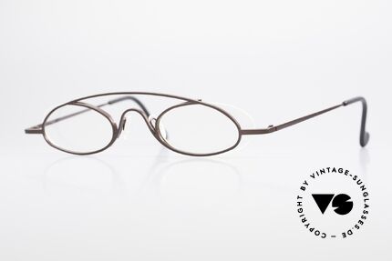 Theo Belgium Hababa Randlose Vollrand Brille Oval, grandiose vintage Theo Belgium Brille von ca. 1997, Passend für Herren und Damen