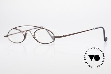 Theo Belgium Hababa Randlose Vollrand Brille Oval, Gläser werden u.a. durch einen Nylor-Faden gehalten, Passend für Herren und Damen