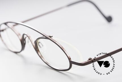 Theo Belgium Hababa Randlose Vollrand Brille Oval, ein wirklich außergewöhnliches THEO Designerstück, Passend für Herren und Damen