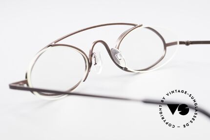 Theo Belgium Hababa Randlose Vollrand Brille Oval, ungetragen; wie alle unsere THEO "Charakter-Brillen", Passend für Herren und Damen