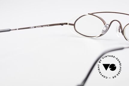 Theo Belgium Hababa Randlose Vollrand Brille Oval, KEINE RETRObrille; ein ca. 20 Jahre altes ORIGINAL, Passend für Herren und Damen
