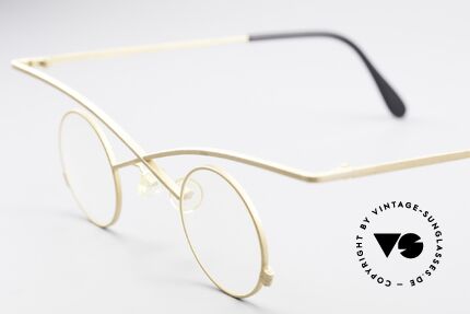 Theo Belgium Dessa Verrückte Vintage Brille, wirklich außergewöhnliche Fassung; ein Kunstobjekt, Passend für Herren und Damen