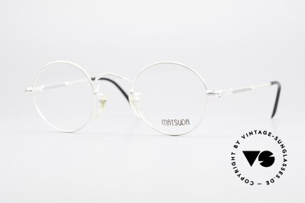 Matsuda 2872 90er Designer Brille Rund, runde 1990er vintage MATSUDA Designer-Brillenfassung, Passend für Herren und Damen
