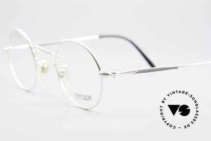 Matsuda 2872 90er Designer Brille Rund, subtile Design-Elemente zieren den Rahmen, Gr. 44/24, Passend für Herren und Damen