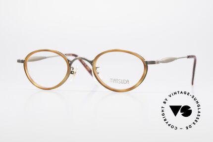 Matsuda 10401 Vintage Luxus Brille Oval, vintage Matsuda Brillenfassung aus den 1990ern, Passend für Herren und Damen