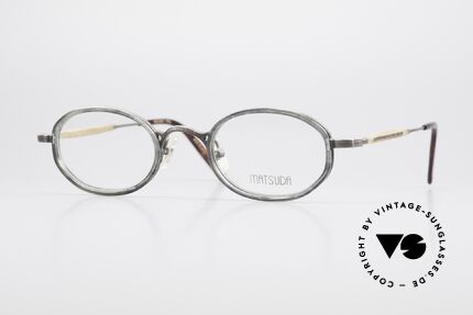 Matsuda 10402 Ovale Vintage Luxus Brille, Spitzen-Qualität als Matsuda's Selbstverständnis, Passend für Herren und Damen