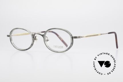 Matsuda 10402 Ovale Vintage Luxus Brille, sämtliche Komponenten und Verarbeitung = TOP, Passend für Herren und Damen
