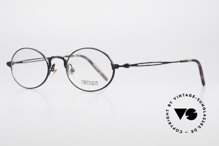 Matsuda 2876 Vintage Brillenfassung Oval, die komplette Fassung mit aufwändigen Gravuren, Passend für Herren und Damen