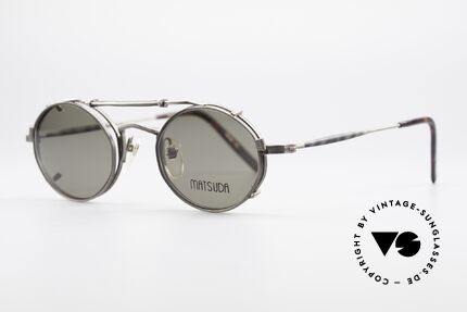 Matsuda 10101 Steampunk Brille Vintage, viele interessante Rahmendetails im "Retro-Futurismus", Passend für Herren