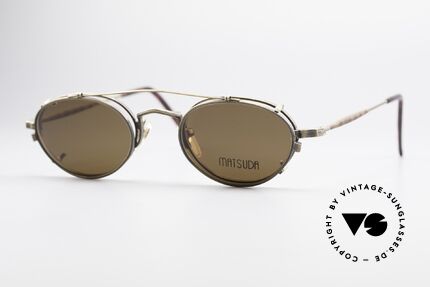 Matsuda 10102 Steampunk Vintage Brille, viele interessante Rahmendetails im "Retro-Futurismus", Passend für Herren