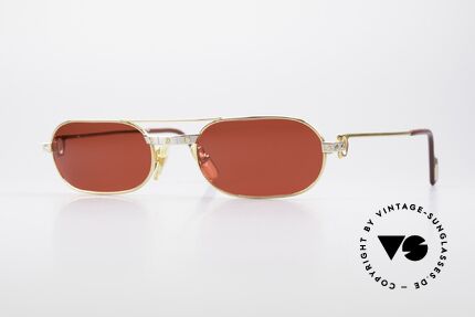 Cartier MUST Santos - M Luxus Sonnenbrille 3D-Rot, MUST: das erste Modell der Lunettes Collection '83, Passend für Herren Cartier MUST Santos - M Luxus Sonnenbrille 3D-Rot, MUST: das erste Modell der Lunettes Collection '83, Passend für Herren