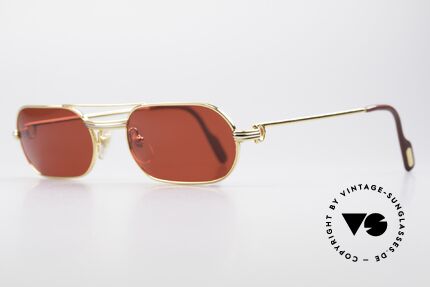 Cartier MUST LC - M 3D Rot Luxus Sonnenbrille, 22kt vergoldet (wie alle alten Cartier Luxus-Brillen), Passend für Herren