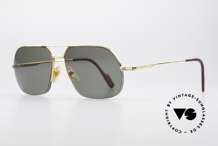 Cartier Orsay Halbrand Luxus Sonnenbrille, 22kt vergoldet (wie alle Cartier vintage Modelle), Passend für Herren