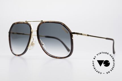 Carrera 5370 Vintage Sonnenbrille Klassisch, Metallfassung im Halbrahmendesign mit Acetat-Ringen, Passend für Herren