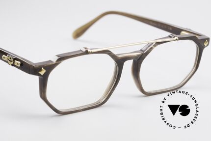 MCM München 301 Büffelhorn Vintage Brille 80er, wahres Designerstück in absoluter Top-Qualität, Passend für Herren und Damen
