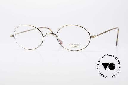 Oliver Peoples OP81AG Kleine Designer Brille Oval, vintage Oliver Peoples Designerbrille der späten 90er, Passend für Herren und Damen