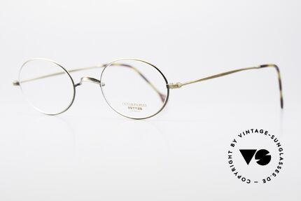 Oliver Peoples OP81AG Kleine Designer Brille Oval, zeitlos in Farbe & Form; in Gr. SMALL (120mm breit), Passend für Herren und Damen